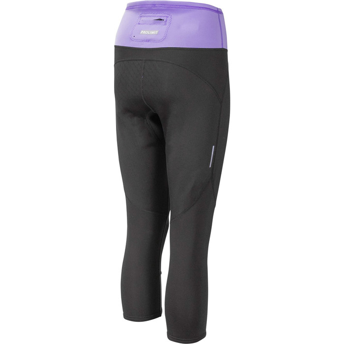2024 Prolimit Womens Airmax 1mm Wetsuit SUP 3/4 Length Trousers 400.14750.040 - Black / Lavender
